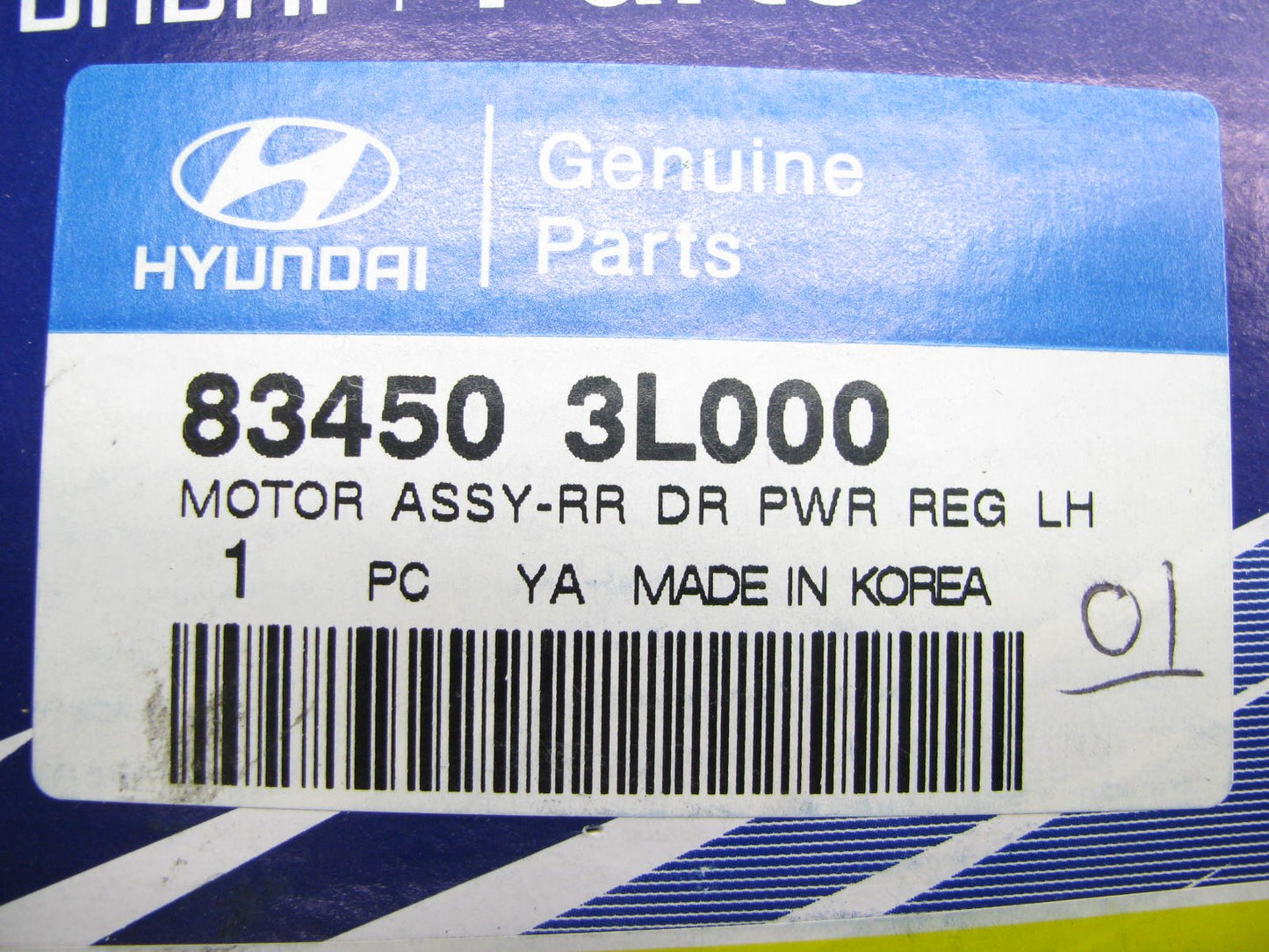 New OEM Rear Left Side Door Power Window Motor For 06-11 Azera 834503L000