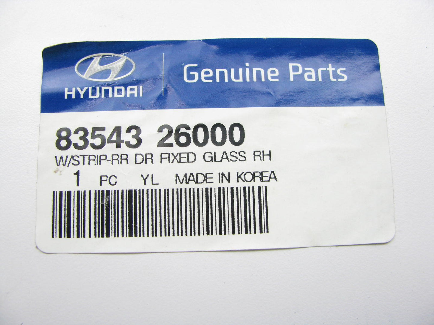 Rear Door Vent Glass Right (Passengers) Weatherstip Seal OEM For 01-06 Santa Fe