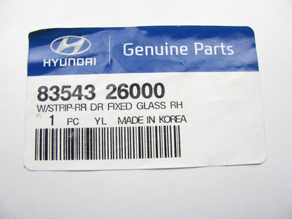 Rear Door Vent Glass Right (Passengers) Weatherstip Seal OEM For 01-06 Santa Fe