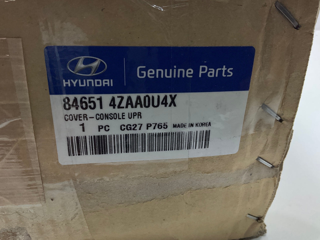 NEW - OEM 846514ZAA0U4X Console Upper Top Cover For 2017-2019 Hyundai Santa Fe