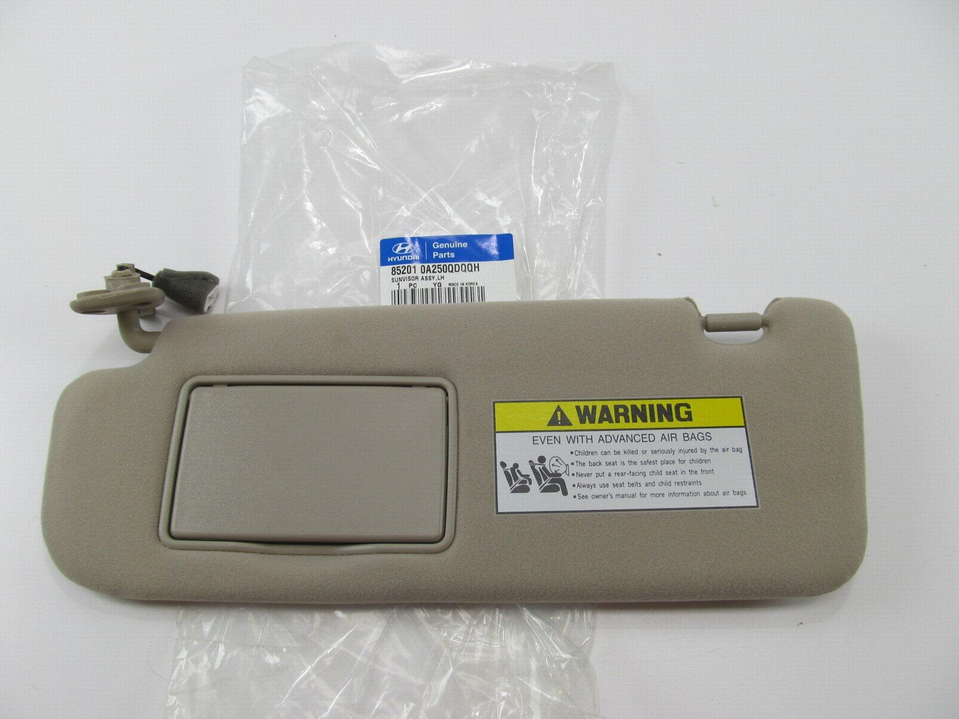 NEW GENUINE Driver Side Left Sunvisor OEM For 06-08 Sonata Beige 852010A250QDQQH