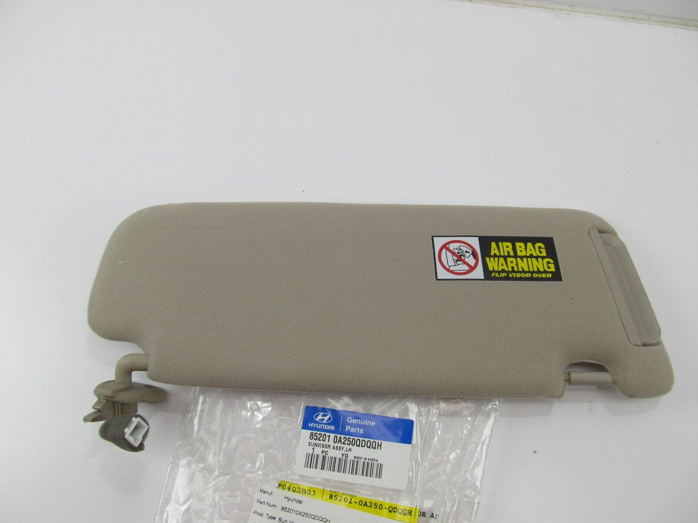 NEW GENUINE Driver Side Left Sunvisor OEM For 06-08 Sonata Beige 852010A250QDQQH