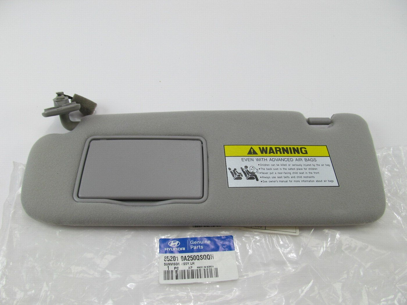 Driver Side Left Gray Sunvisor For 2006-08 Sonata W/O SUNROOF ONLY 852010A250QS