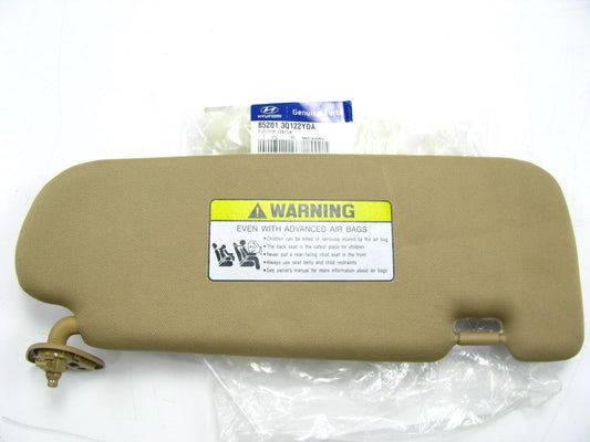 NEW OEM LEFT Sun Visor Sunvisor Beige CAMEL For 10-14 Sonata W/STANDARD SUNROOF