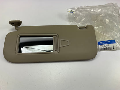 NEW Left Sun Visor, Beige, OEM For 2010 Elantra W/O Sunroof 852102H1124W