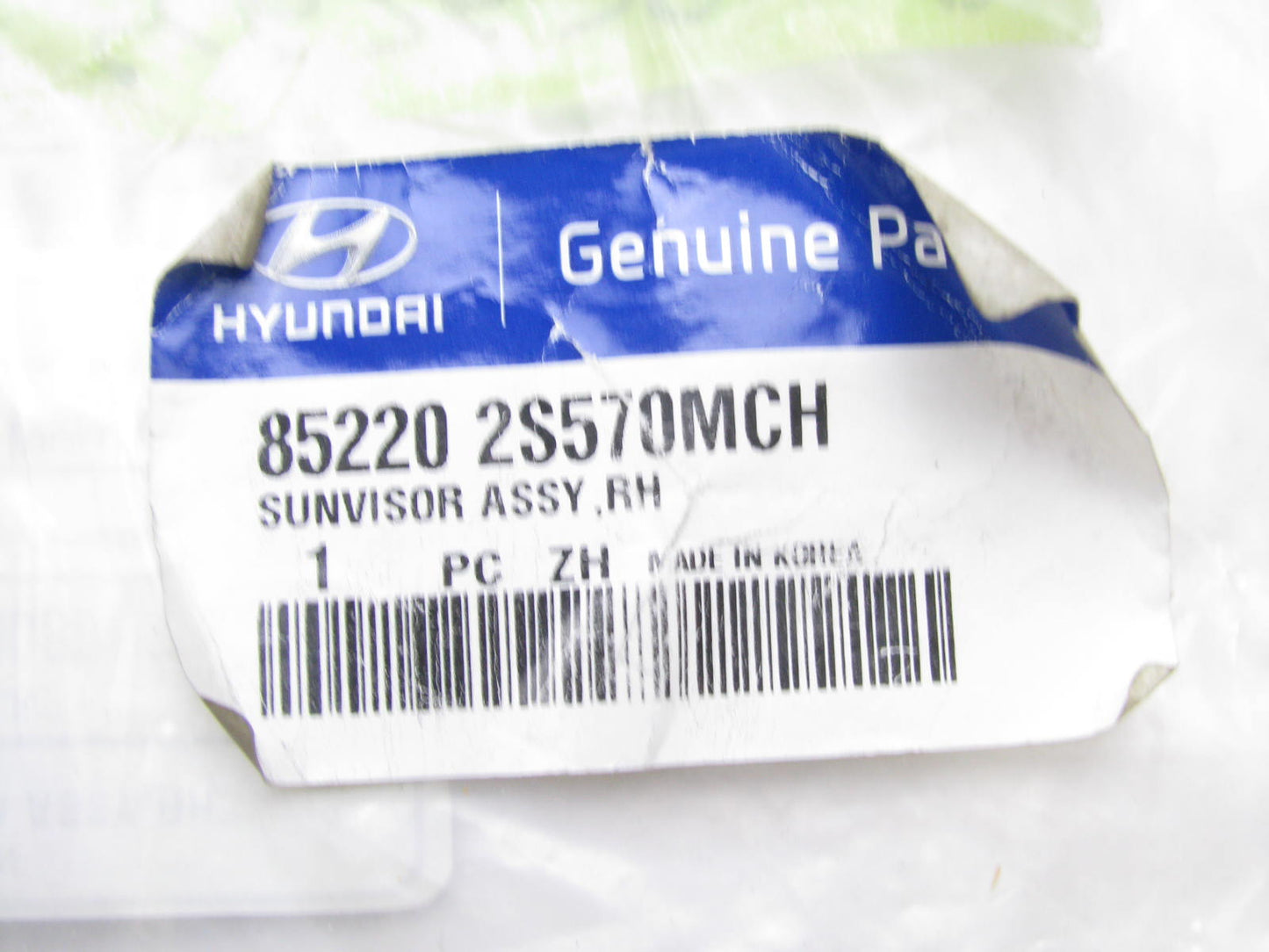 NEW 852202S570MCH RIGHT Sun Visor Taupe OEM For 10-15 Tucson W/ Sunroof