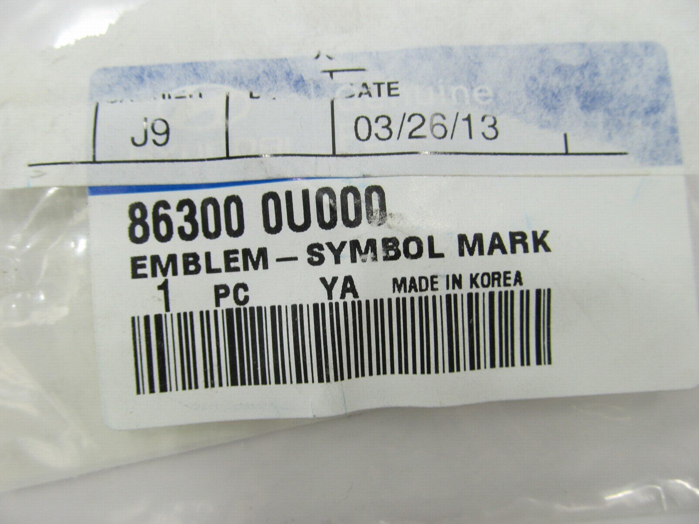 Rear Trunk *H* Symbol Logo OEM For 2012-14 Hyundai Accent SEDAN  863000U000