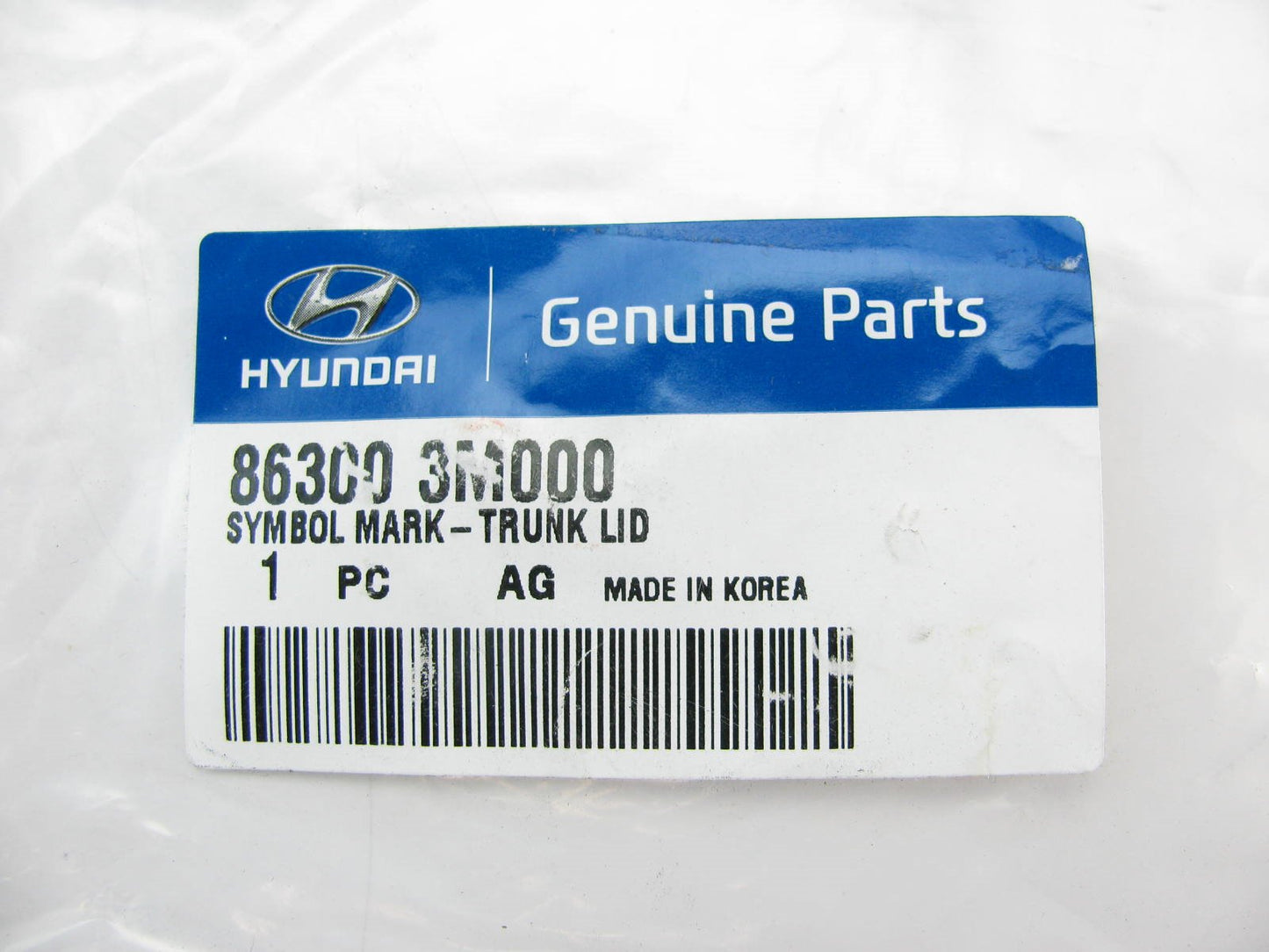NEW - OEM Trunk Lid Rear *H* Logo Emblem For 2009-14 Genesis 863003M000