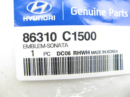 NEW - OEM 86310C1500 Rear Trunk Lid Emblem Badge For 2018-2019 Hyundai Sonata