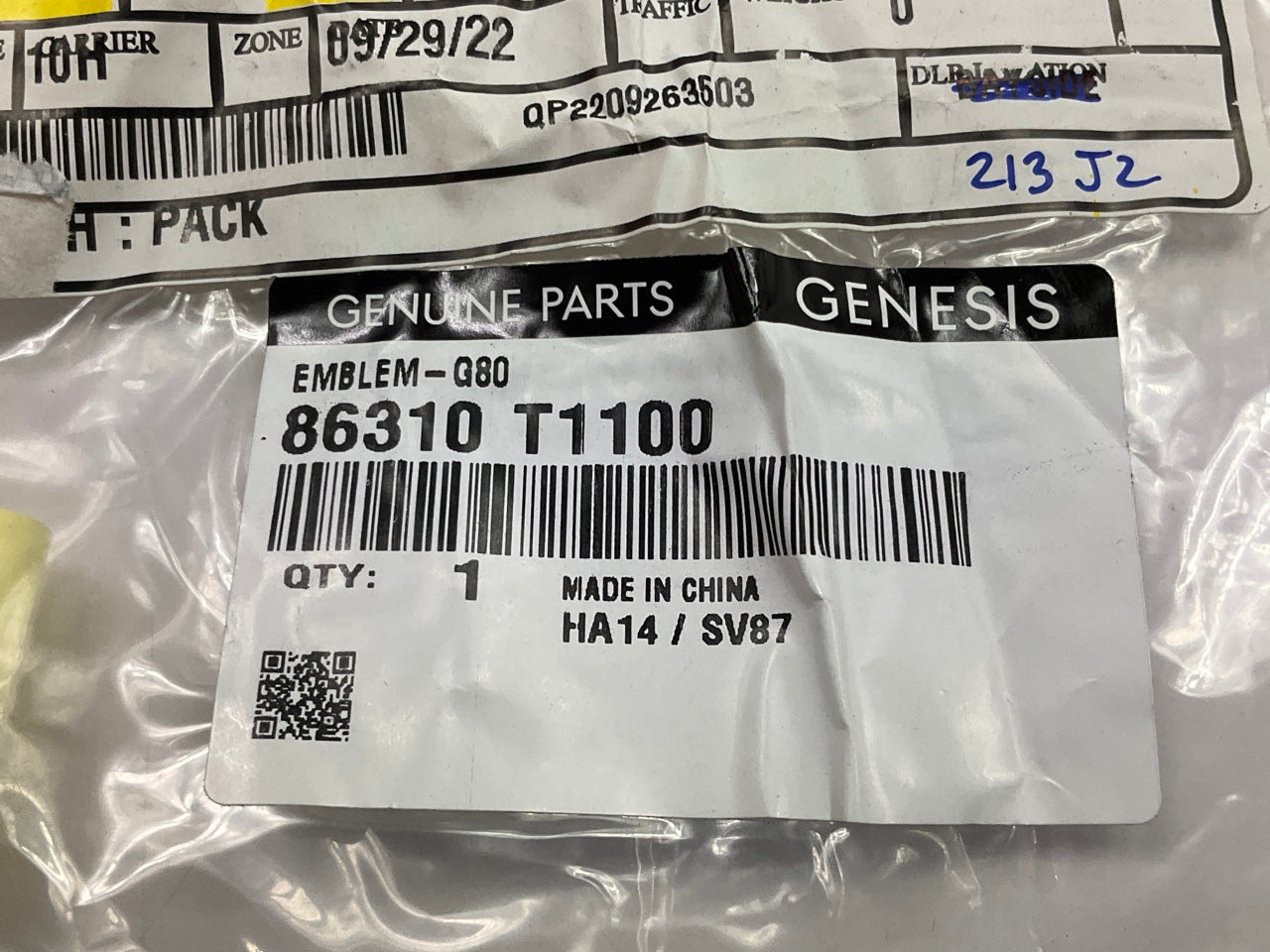 NEW G80 Rear Trunk Lid Emblem Nameplate OEM For 2021-2023 Genesis G80 86310T1100