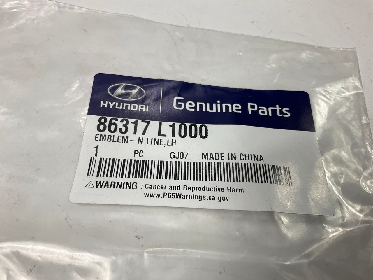 NEW ''N-Line'' Fender Emblem (Left) OEM For 2021-2023 Hyundai Sonata 86317L1000