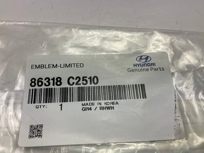 NEW Rear Trunk Lid ''Limited'' Emblem OEM For 2018-2019 Hyundai Sonata 86318C2510
