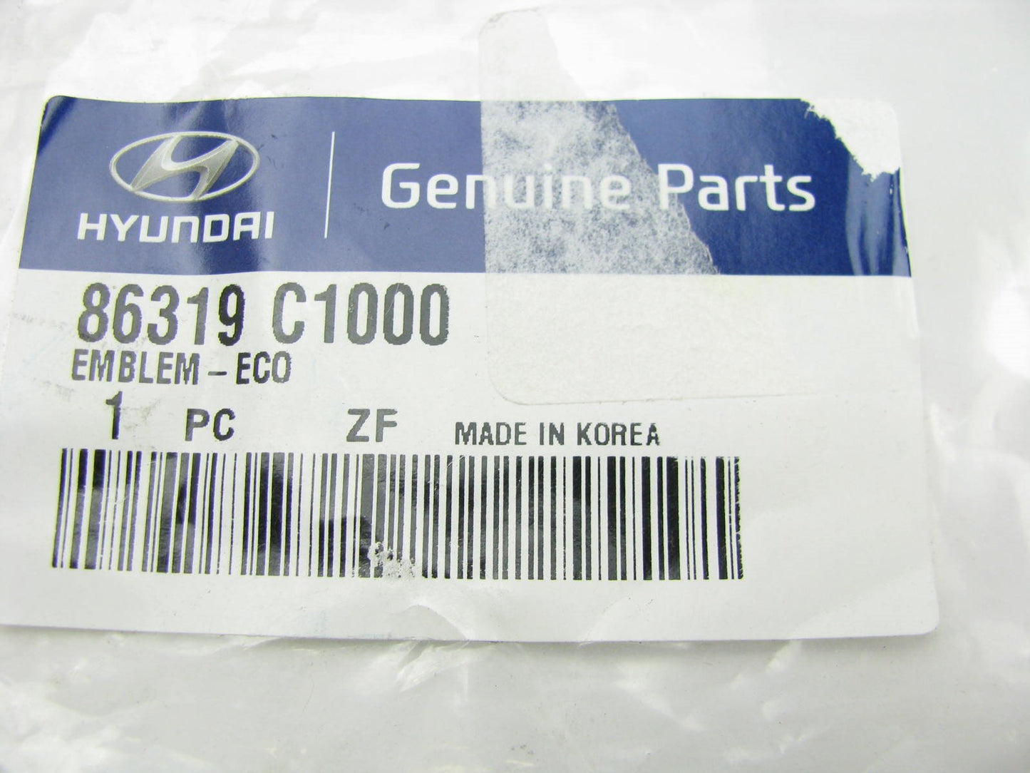 NEW GENUINE Eco Emblem OEM For 2015-2018 Hyundai Sonata ECO 86319C1000