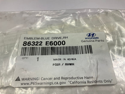 NEW ''Blue Drive'' Right Passengers Fender Emblem OEM For 2016-2017 Sonata Hybrid