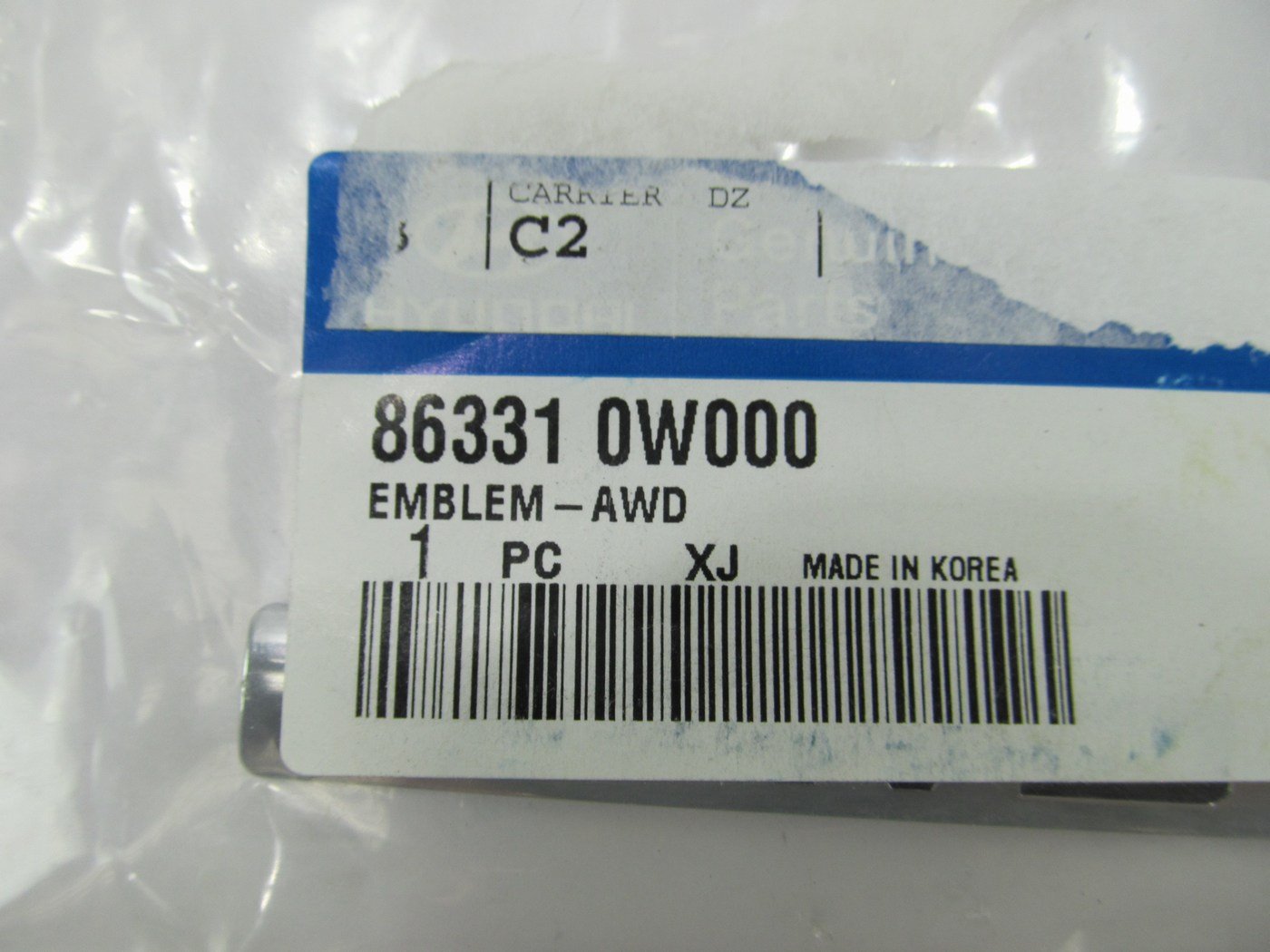 New Genuine AWD Fender Emblem OEM For 2007-2012 Santa Fe 863310W000