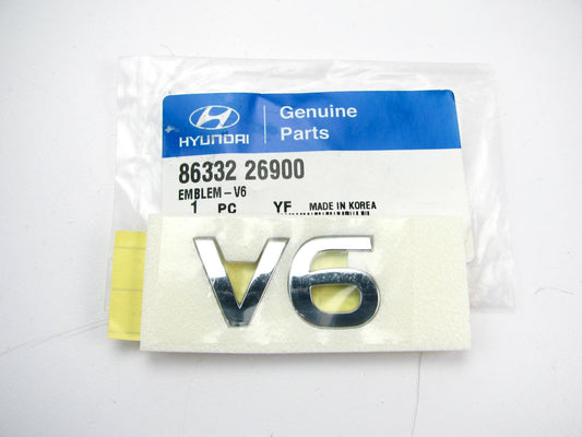 NEW GENUINE Liftgate Hatch V6 Emblem OEM For 01-06 Santa Fe  8633226900