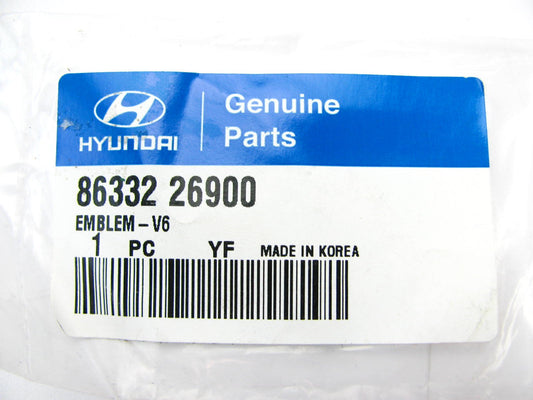 NEW GENUINE Liftgate Hatch V6 Emblem OEM For 01-06 Santa Fe  8633226900