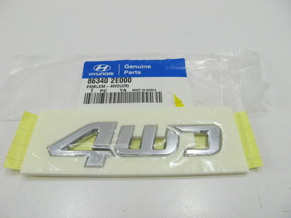 Rear Liftgate 4WD Emblem Badge Nameplate 863402E000 For 05-09 Hyundai Tucson