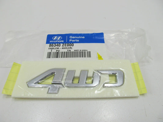 Rear Liftgate 4WD Emblem Badge Nameplate 863402E000 For 05-09 Hyundai Tucson