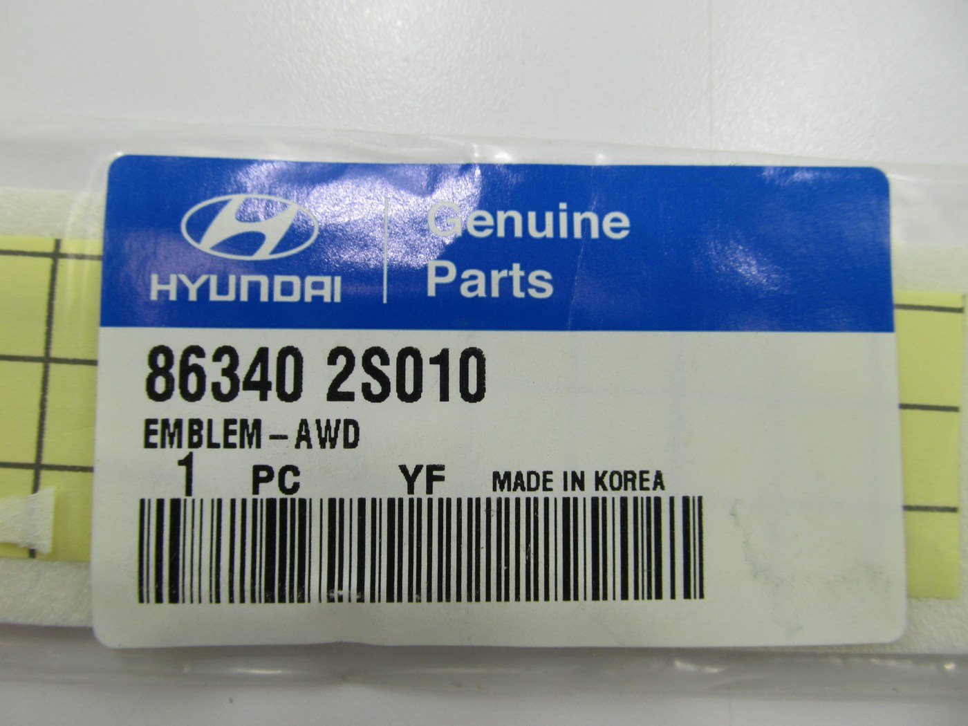 NEW - GENUINE Rear Liftgate AWD Emblem OEM For 2010-2013 Tucson  863402S010
