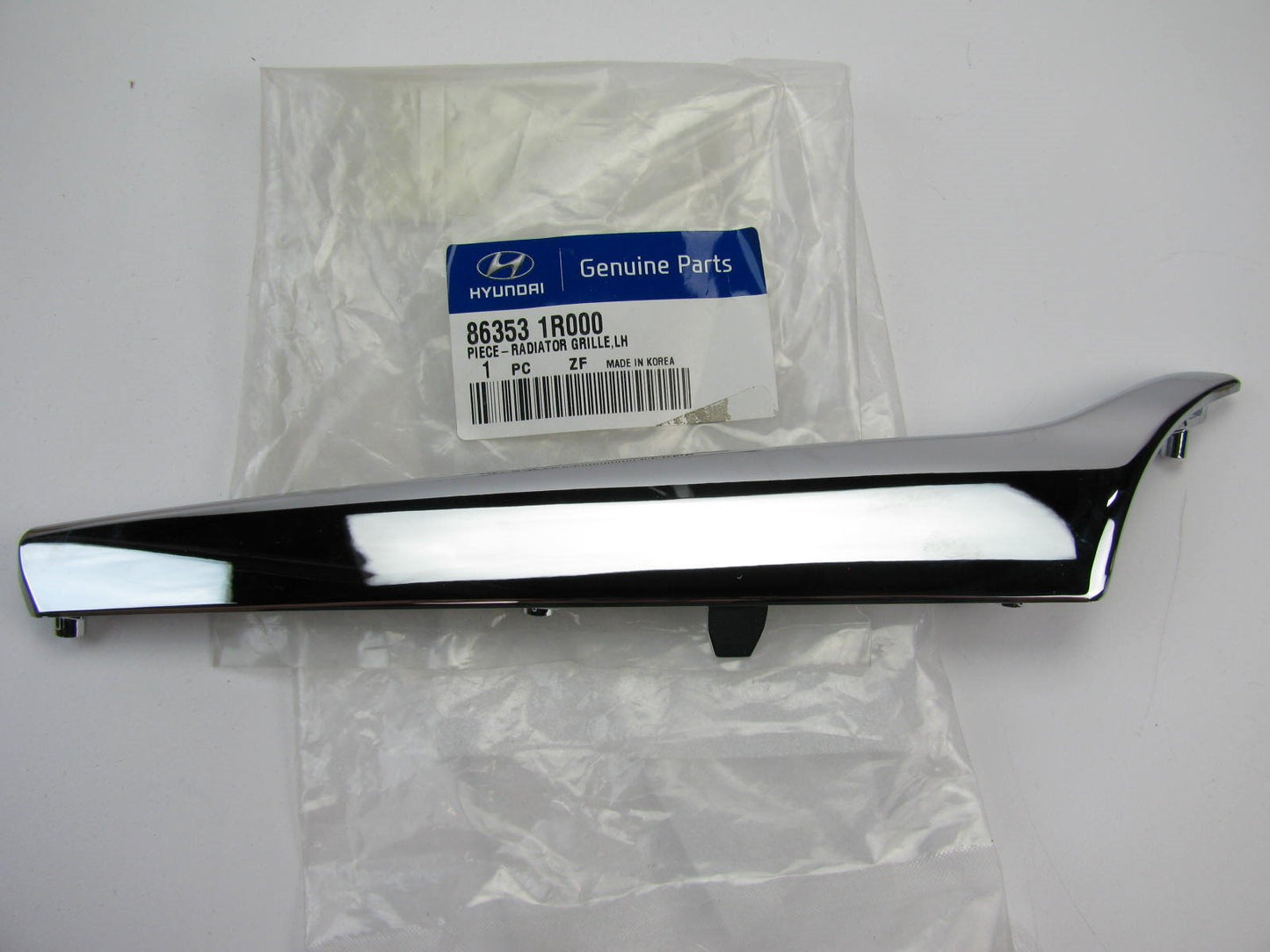 New Grille Trim Driver Left Side Lower Chrome LH OEM For 12-14 Accent 863531R000