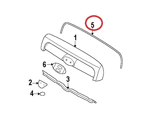 NEW - OEM 8635626900 Front Grille Moulding Gasket Strip Seal For 01-06 Santa Fe