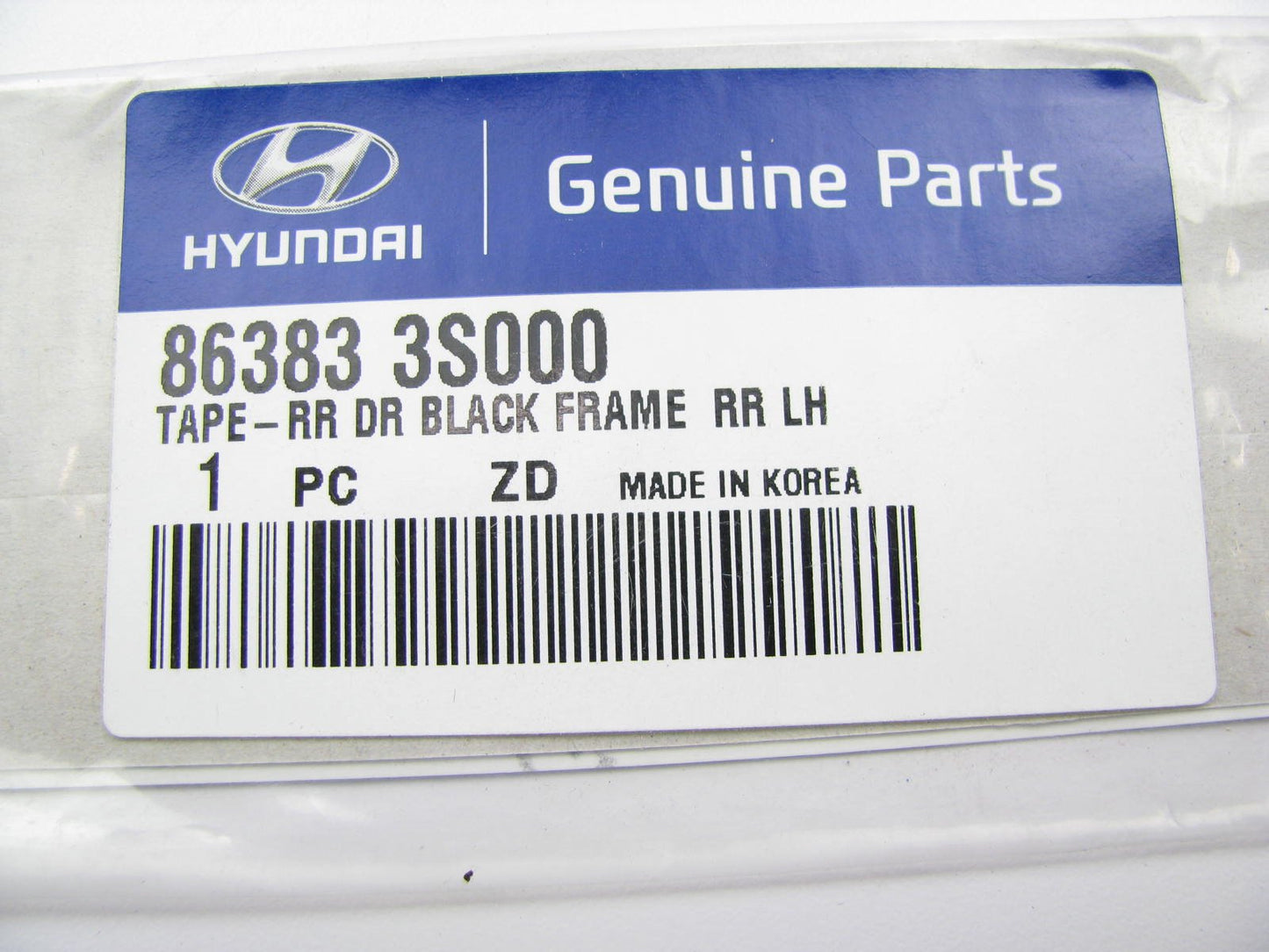 NEW GENUINE  Rear Left Door Black Out Tape OEM For 2011-2014 Hyundai Sonata