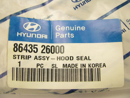 NEW - OEM Genuine Hood Weatherstrip Seal For 2001-02 Hyundai Santa Fe 8643526000