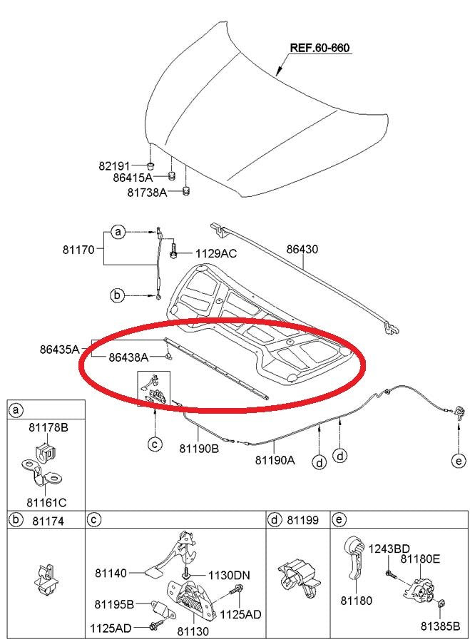 New OEM Hood Weather Strip Seal Front For 10-15 Hyundai Tucson 864352S000