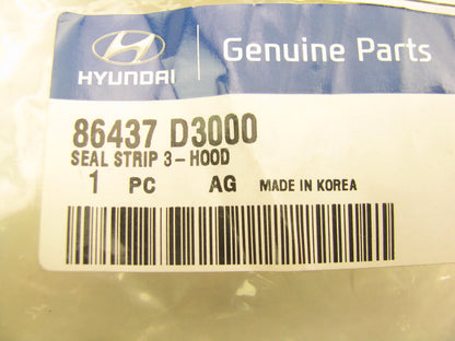 NEW - OEM 86437D3000 Inner Hood Weatherstrip Seal For 2016-2020 Hyundai Tucson
