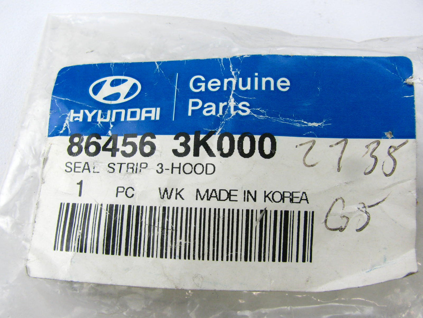 New Genuine Hood Seal Strip Weatherstrip OEM For 2006-2010 Sonata 864563K000