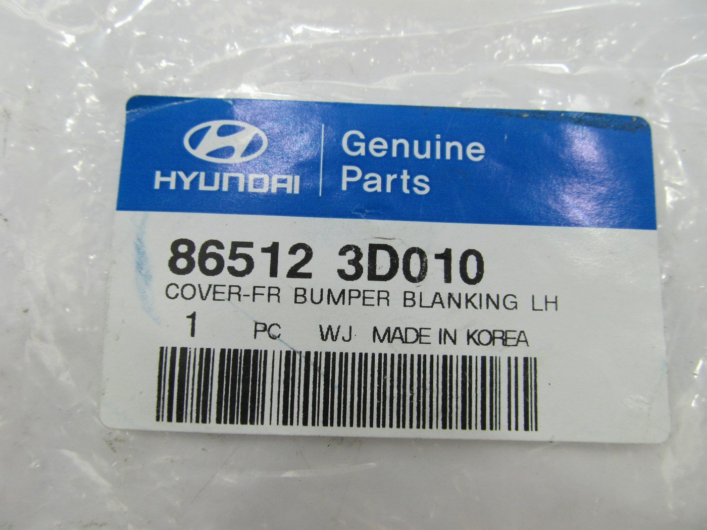 OEM Front Bumper Blank Fog Light Hole Cover Left 865123D010 For 2004-05 Sonata