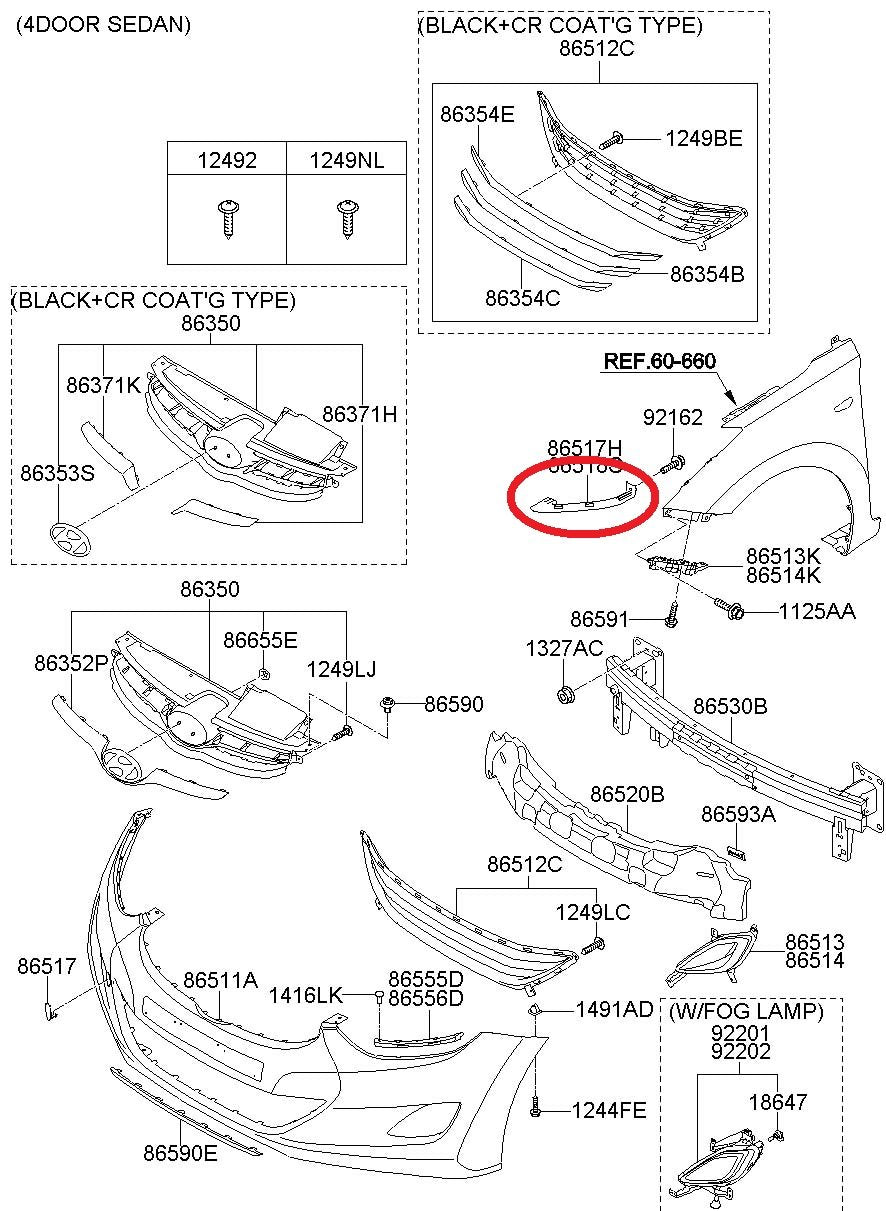 New OEM Front Bumper Upper Side Mounting Bracket Left Driver For 2011-15 Elantra