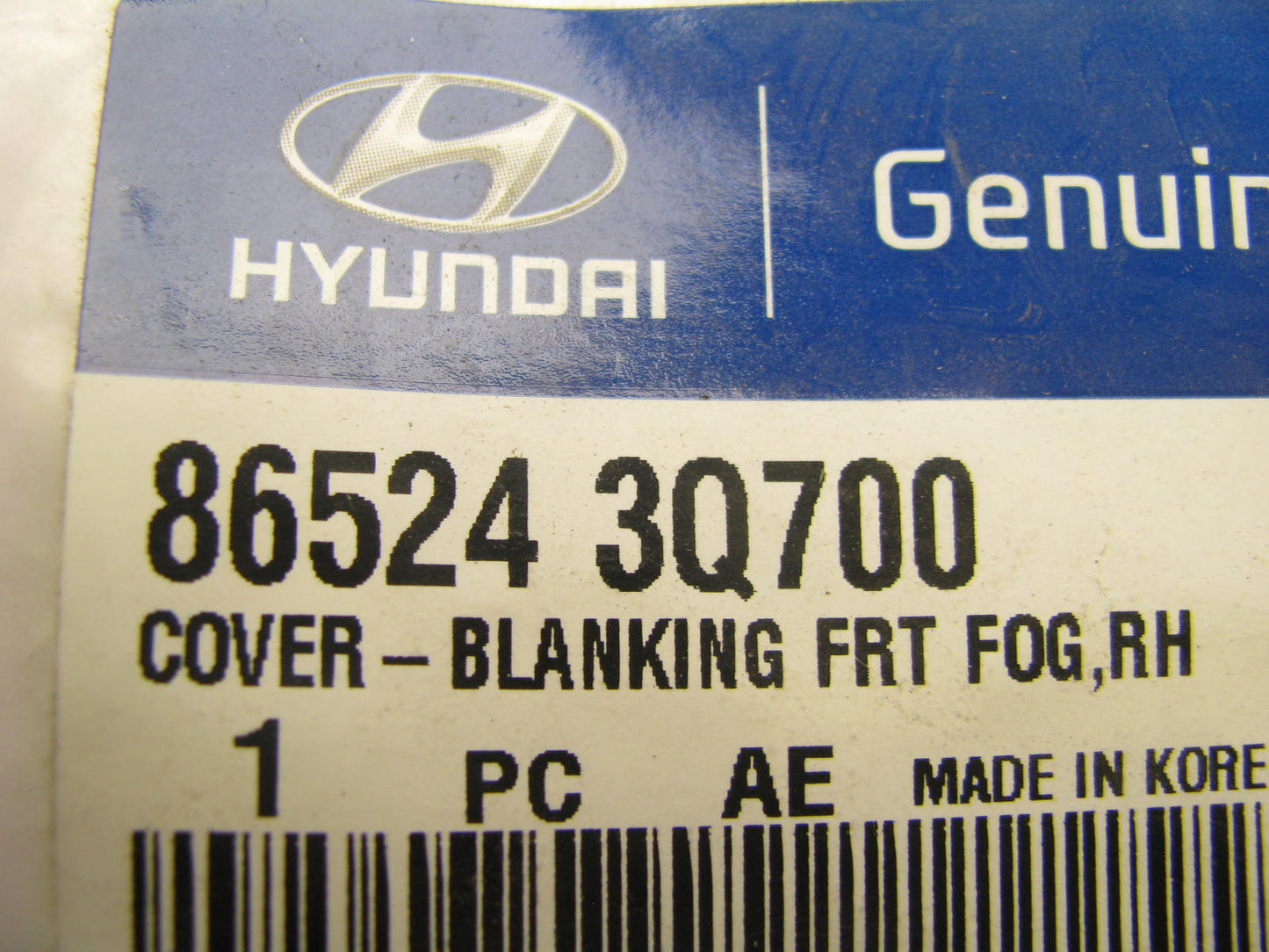 NEW GENUINE Front Right Fog Light Cover For OEM 2014 Hyundai Sonata 865243Q700
