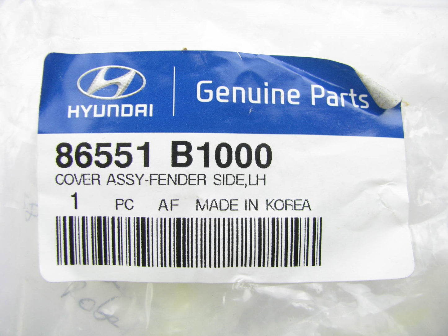 LEFT (Drivers Side) Fender Moulding Trim OEM For 2014-2015 Genesis 86551B1000