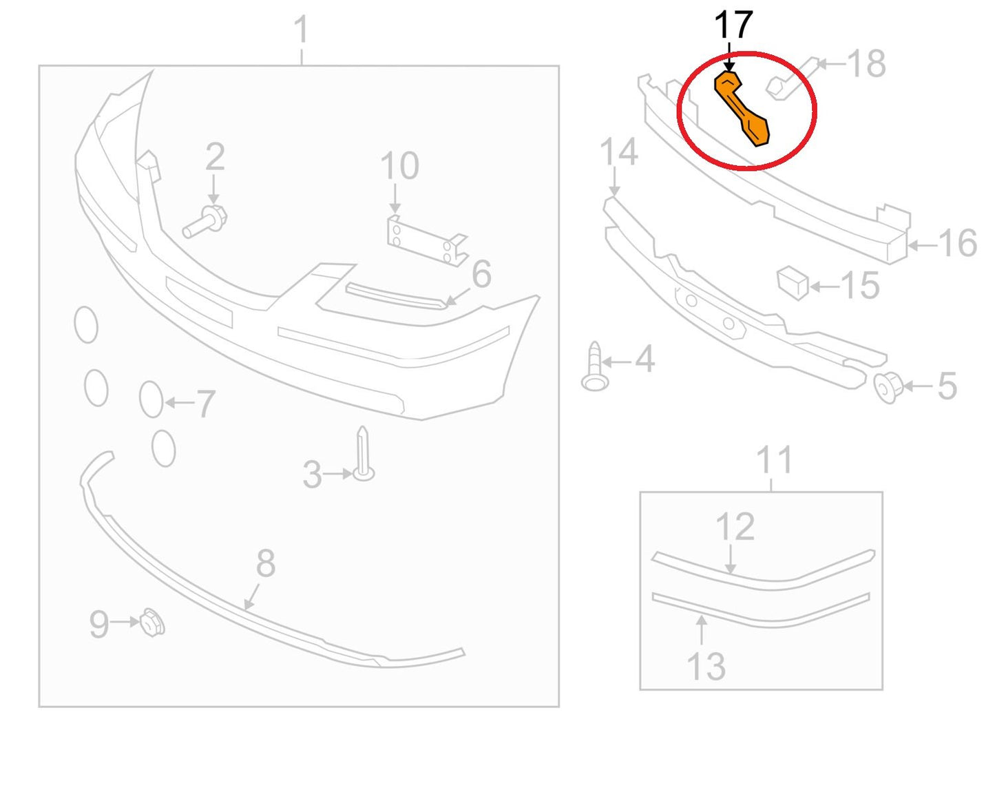 New OEM Front Bumper Upper Side Mounting Bracket Right Passenger For 06-11 Azera