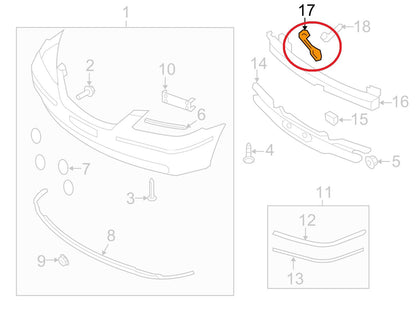 New OEM Front Bumper Upper Side Mounting Bracket Right Passenger For 06-11 Azera