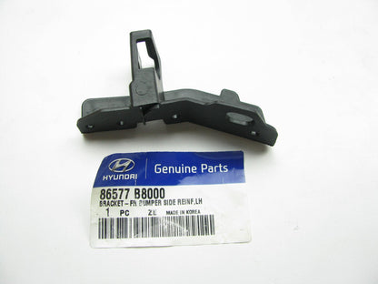 Front Bumper Lower Cover Guide Bracket Left Drivers Side OEM For 13-15 Santa Fe