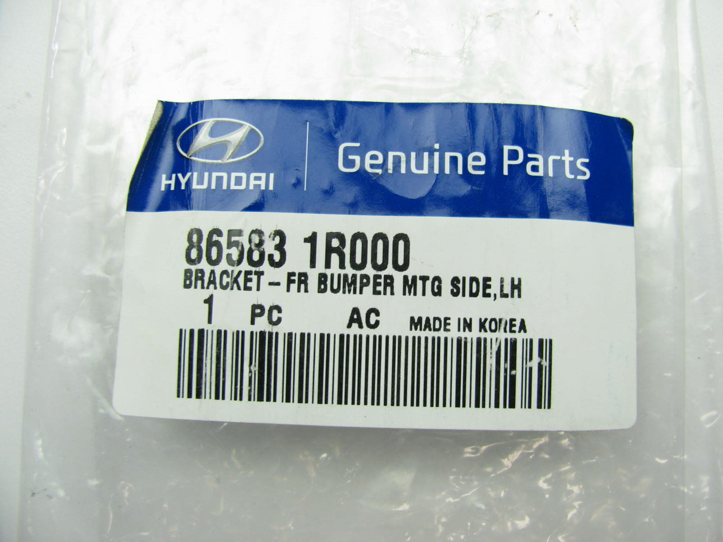 Front Bumper Cover Side Support Bracket LEFT OEM For 2012-2014 Accent 865831R000