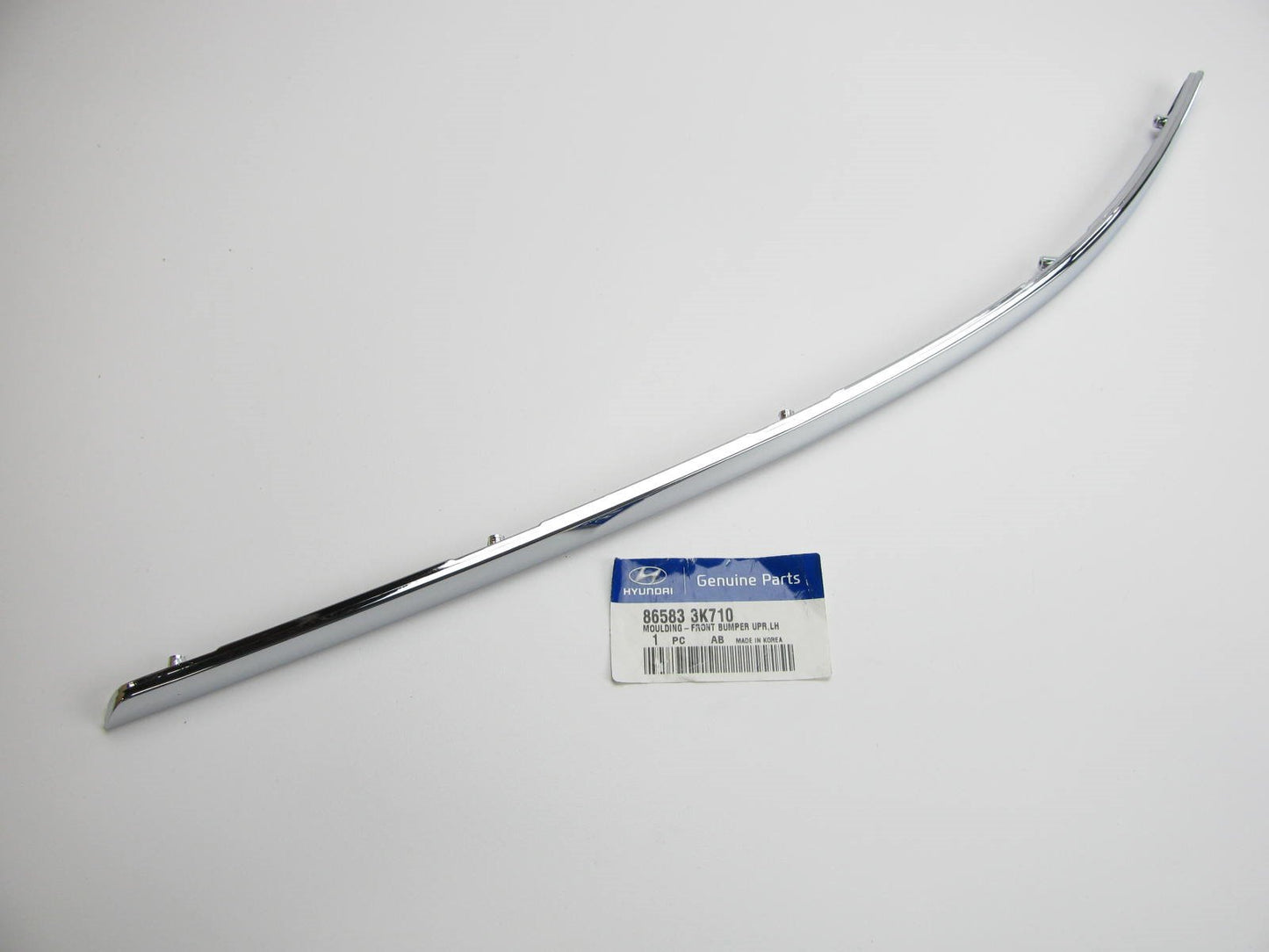 New Front Bumper Upper Moulding Left Driver Chrome For 09-10 Sonata 865833K710