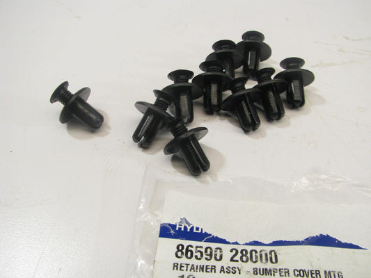 (10) Fender Liner Bumper Retainer Fastener Push Clips OEM For Hyundai 8659028000