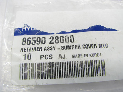 (10) Fender Liner Bumper Retainer Fastener Push Clips OEM For Hyundai 8659028000