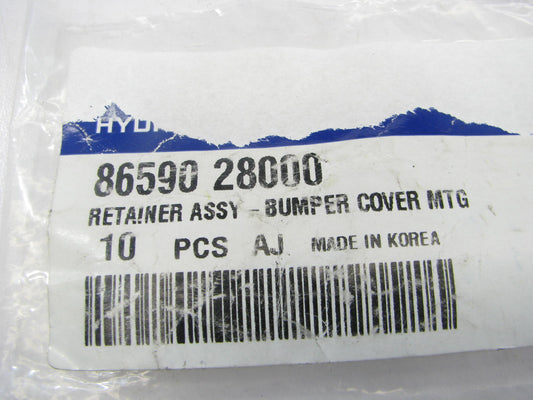 (10) Fender Liner Bumper Retainer Fastener Push Clips OEM For Hyundai 8659028000