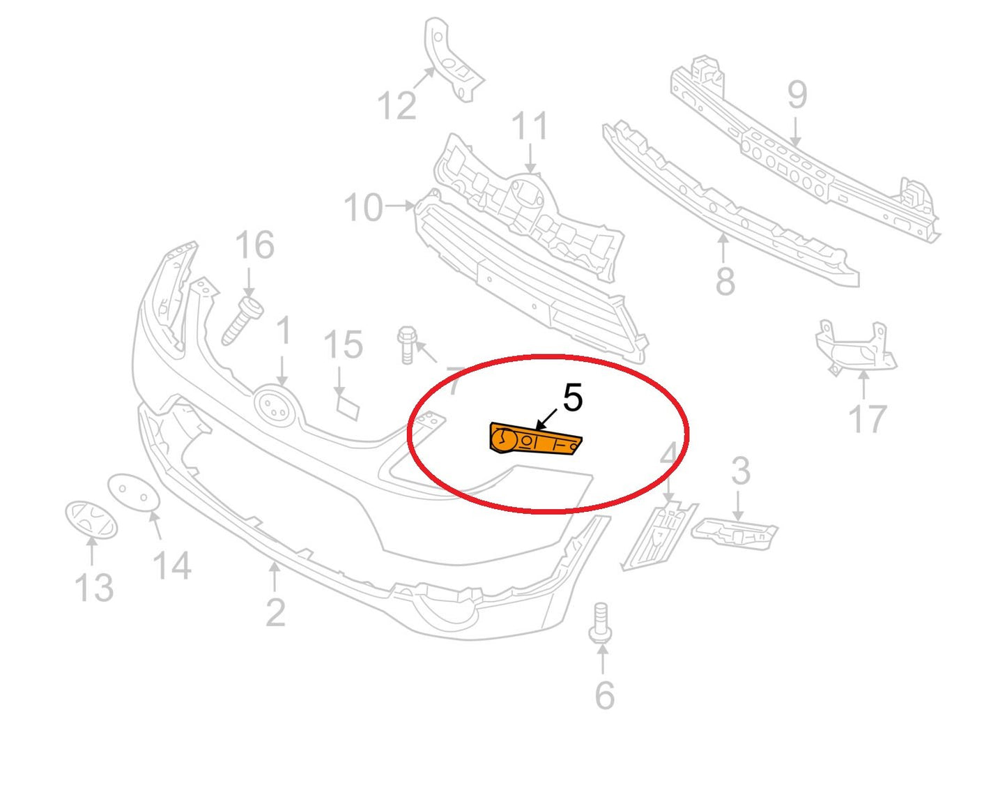 New Left (Drivers Side) Front Bumper Support Bracket OEM For 2007-2012 Veracruz