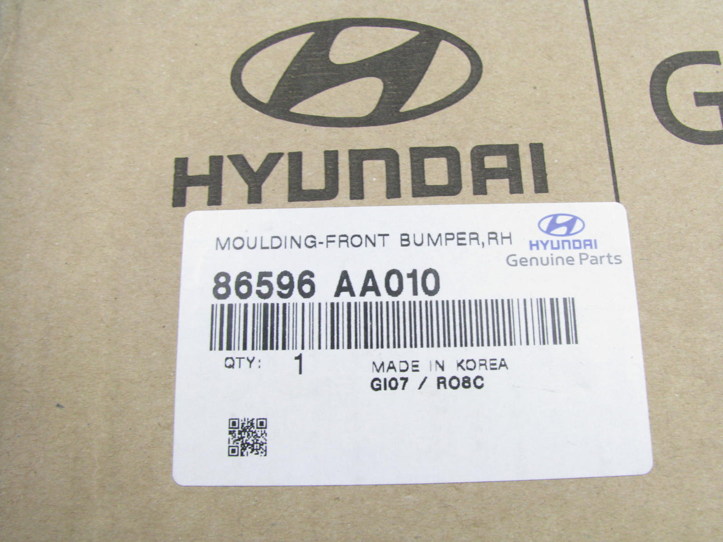 NEW - OEM 86596AA010 Front Right Bumper Molding For 2021-2023 Hyundai Elantra