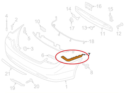 New OEM Rear Bumper Side Bracket Right Passenger For 11-12 Sonata 866143S000