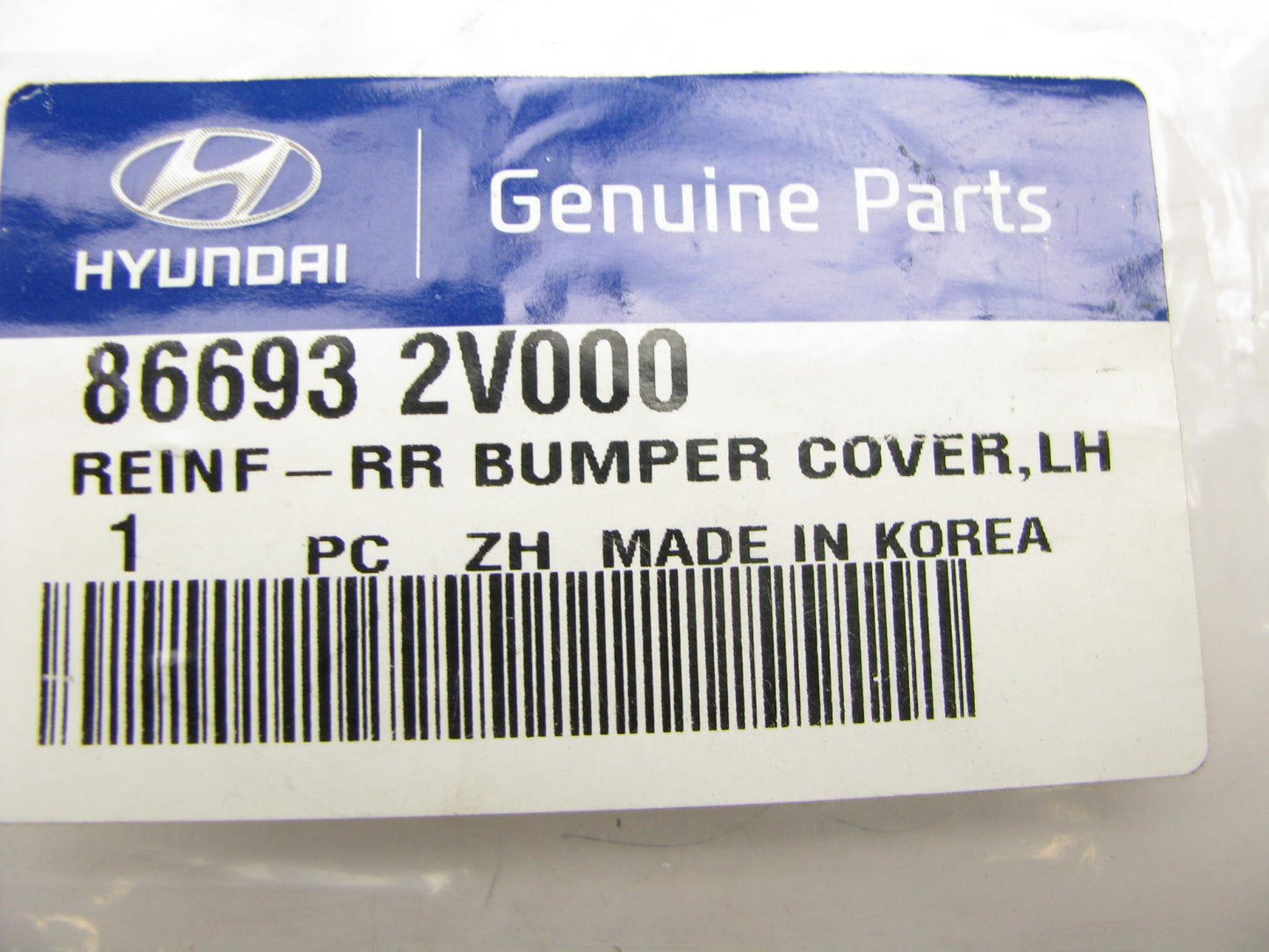 New OEM Rear Bumper Reinforcement Left Driver For 12-15 Veloster 866932V000