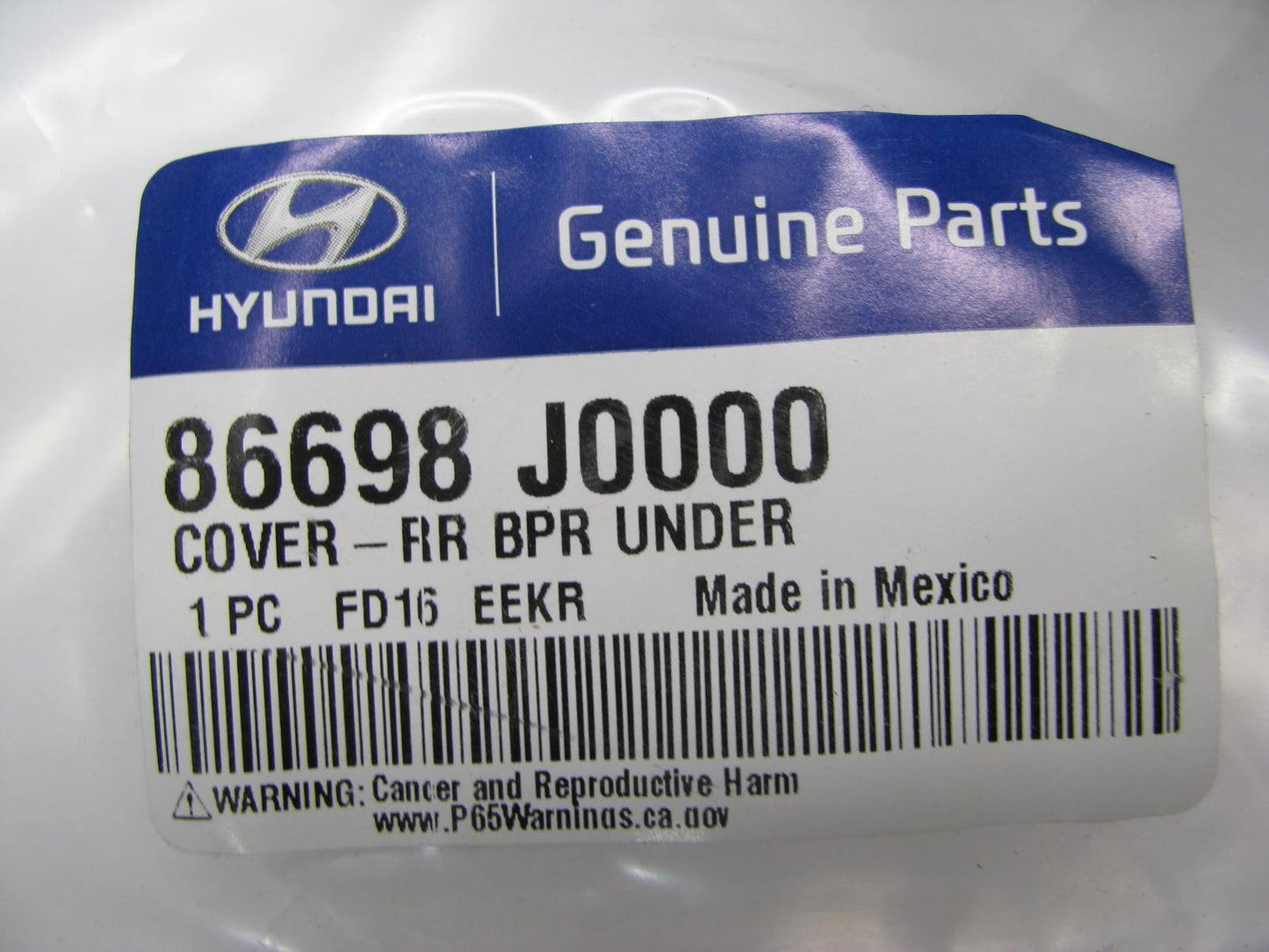 NEW 86698J0000 REAR Bumper Lower Underbody Cover Shield OEM For 2018-2020 Accent