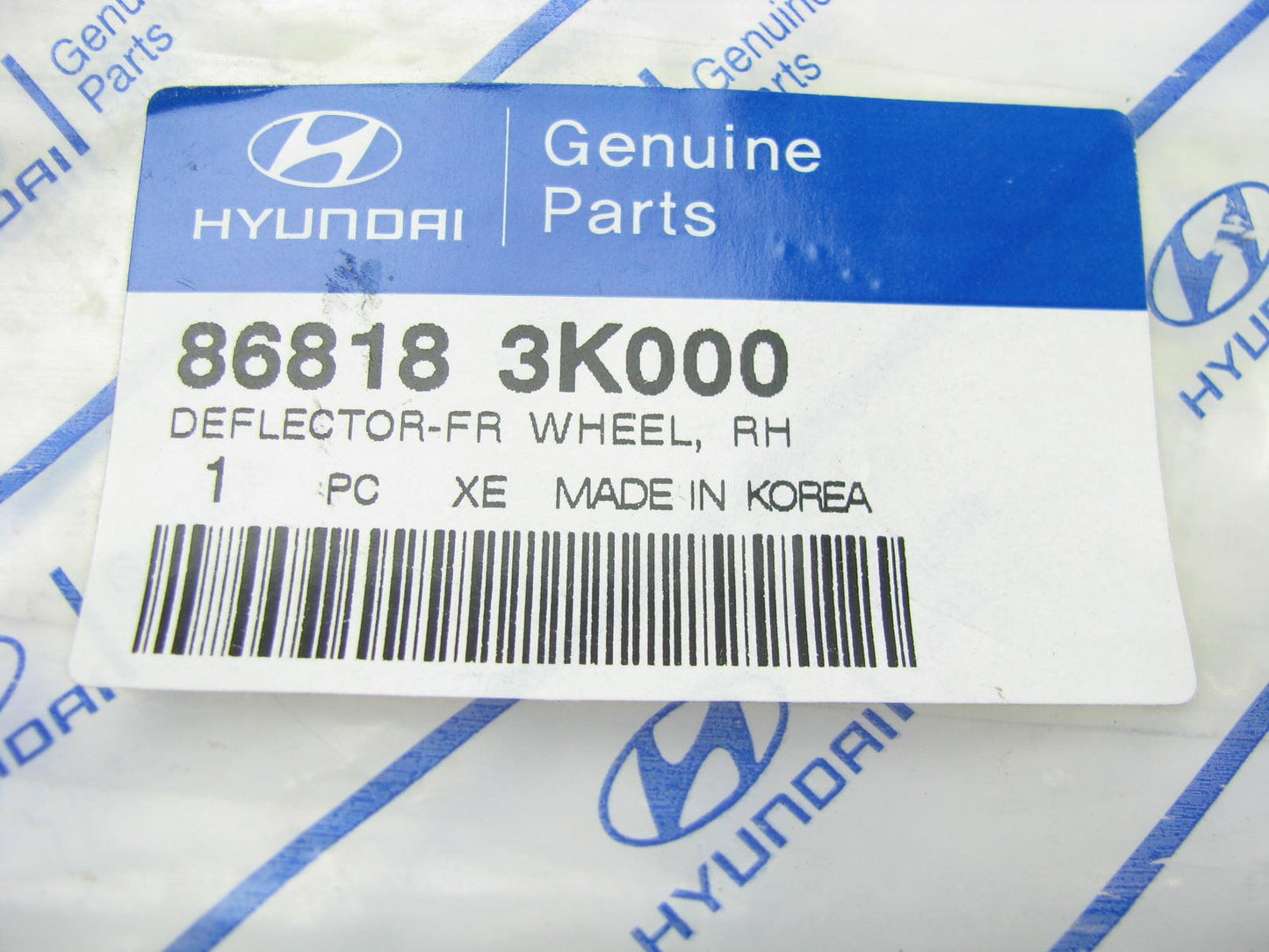 FRONT RIGHT Side Wheel Deflector Splash Shield OEM For 07-08 Sonata 868183K000