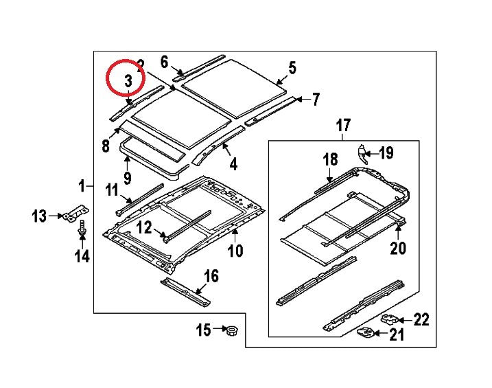 NEW Front Right Passengers Side Roof Rack Moulding OEM For 13-15 Santa Fe Sport